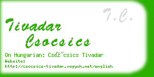tivadar csocsics business card